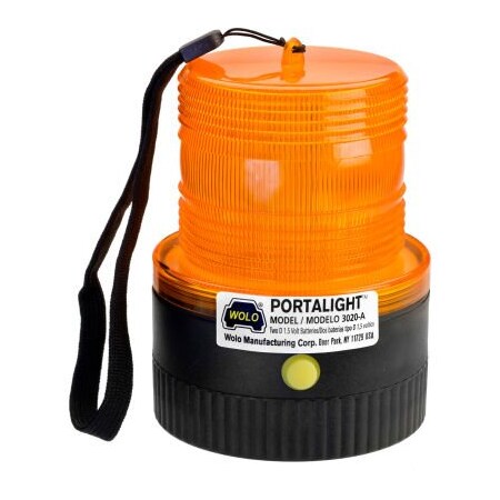 Wolo Wolo Battery Powered LED Warning Light Amber Lens Magnet Mount - 3020-A 3020-A